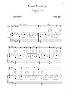 O Holy Night sheet music for voice and piano (PDF-interactive)