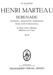 Serenade for Winds, Op.20: Flute I part by Henri Marteau