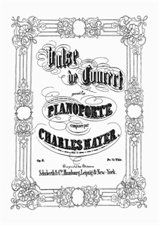 Valse de concert, Op.6: For piano by Charles Mayer