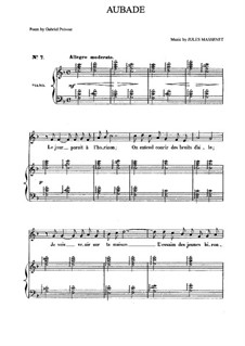 Aubade: Piano-vocal score by Jules Massenet