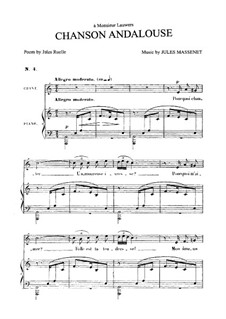 Chanson Andalouse: Piano-vocal score by Jules Massenet