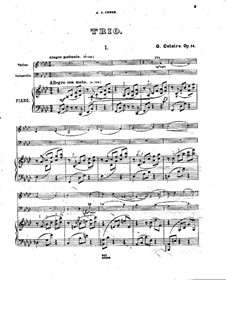 Piano Trio in F Minor, Op.14: Movement I by Georgy Catoire