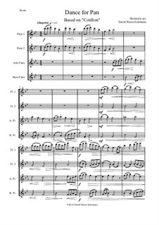 Dance for Pan (based on Cotillon): For flute quartet by Jean Hotteterre
