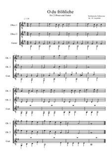 O Sanctissima (Oh, How Joyfully): For two oboes and guitar by folklore