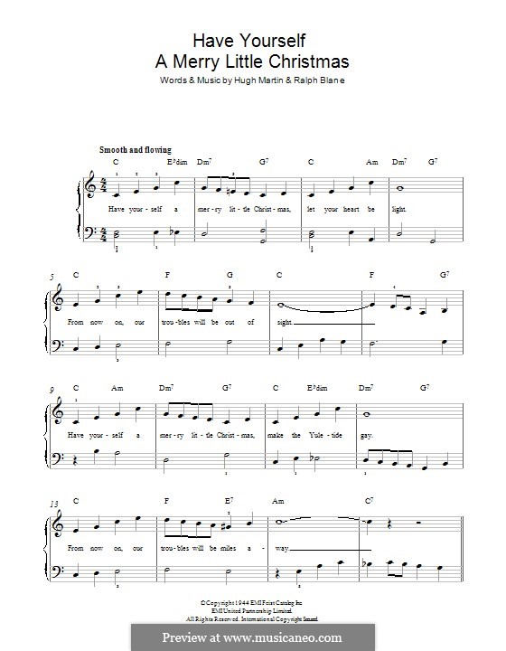 Piano version: For a single performer by Hugh Martin, Ralph Blane