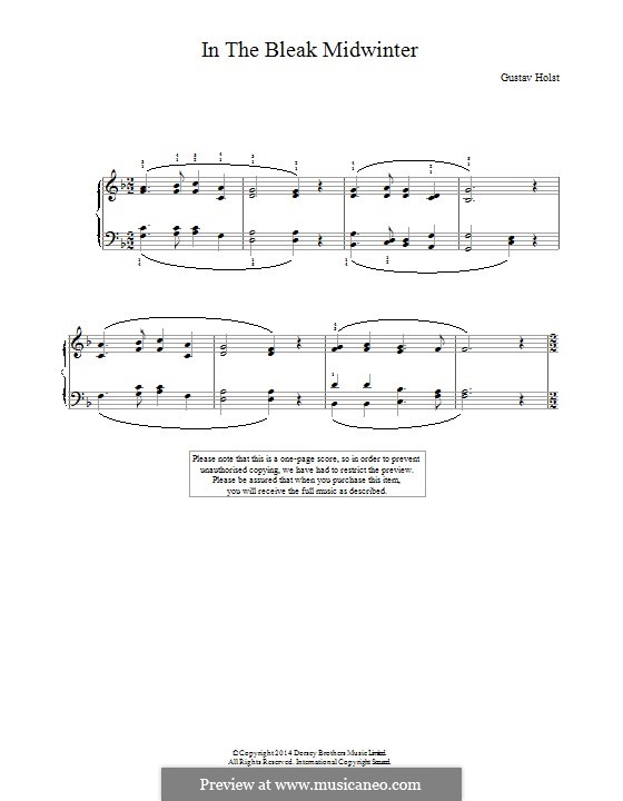 Piano version: For a single performer by Gustav Holst