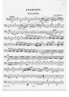 String Quartet No.5 in E Flat Major: Cello part by Carl Ditters von Dittersdorf