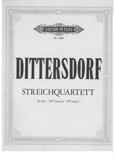 String Quartet No.5 in E Flat Major: Violin I part by Carl Ditters von Dittersdorf