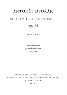 Scherzo Capriccioso, B.131 Op.66: Full score by Antonín Dvořák