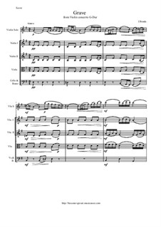 Grave from Violin Concerto G-Dur: Version for violin and string orchestra by Johann Benda