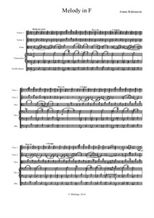 Two Melodies, Op.3: Melody No.1, for string orchestra by Anton Rubinstein