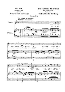 Six Songs, Op.19a: No.2 Das erste Veilchen by Felix Mendelssohn-Bartholdy