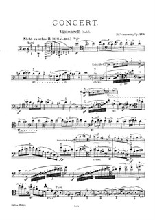 Concerto for Cello and Orchestra in A Minor, Op.129: Solo part by Robert Schumann