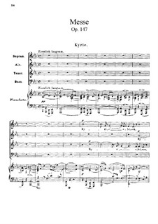 Mass in C Minor, Op.147: Piano-vocal score by Robert Schumann