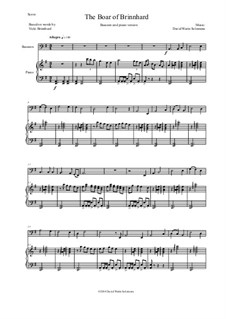 The Boar of Brinnhard: For bassoon and piano by David W Solomons