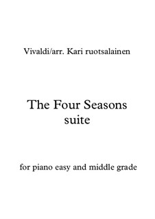 Le quattro stagioni (The Four Seasons): For piano by Antonio Vivaldi