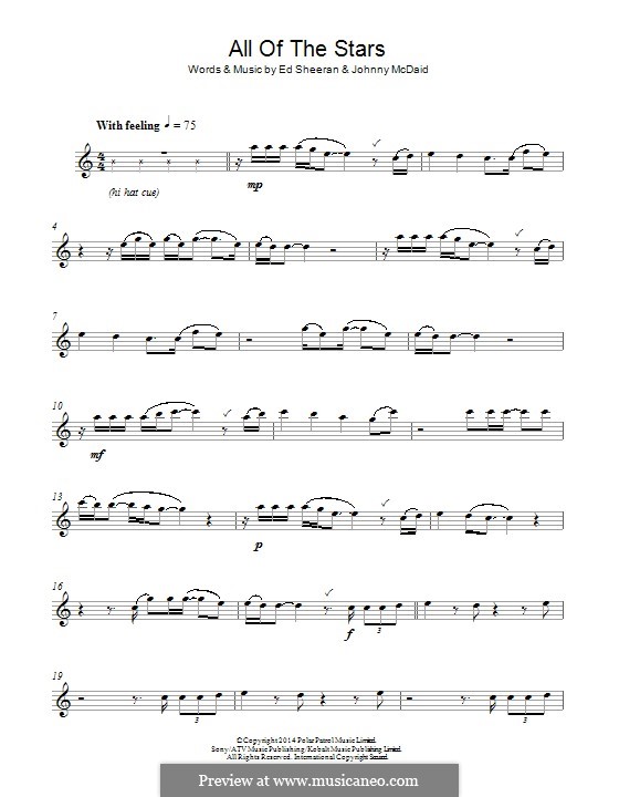 All of the Stars: For flute by Ed Sheeran, John McDaid