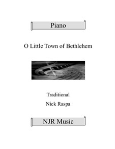 O Little Town of Bethlehem: For piano by folklore