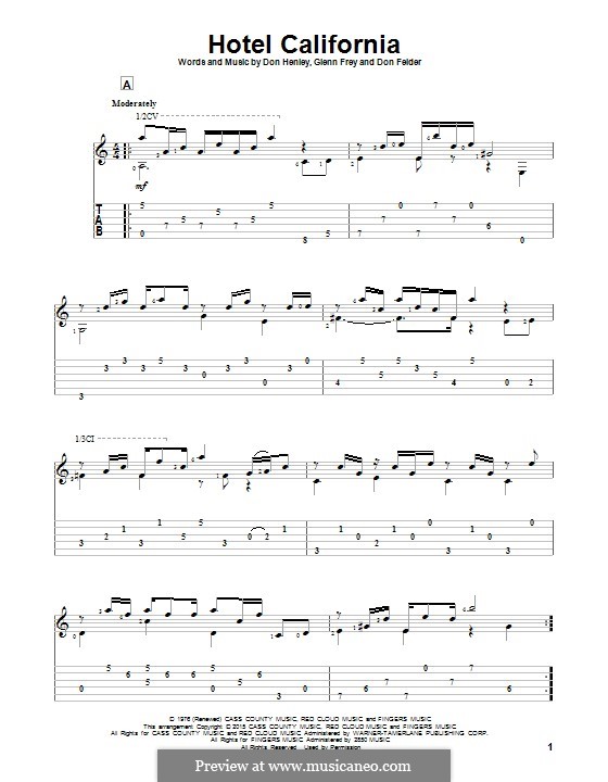 Hotel California (The Eagles): For guitar with tab by Don Felder, Don Henley, Glen Frey