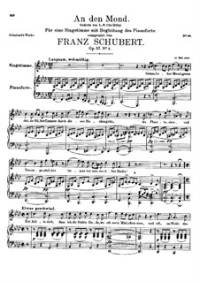 An den Mond (To The Moon), D.193 Op.57 No.3 by F. Schubert on