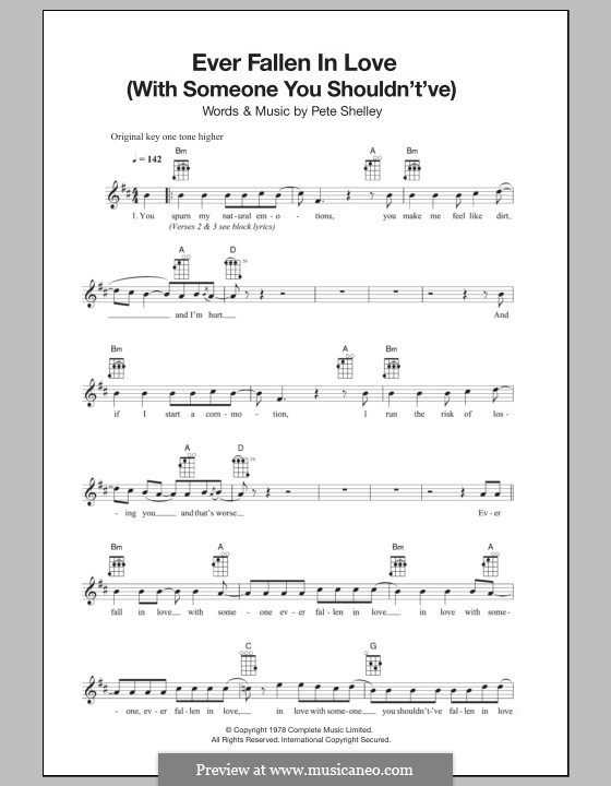 Ever Fallen in Love (With Someone You Shouldn't've): For ukulele by Pete Shelley