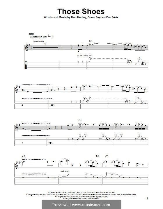 Those Shoes (Eagles): For guitar with tab by Don Felder, Don Henley, Glen Frey
