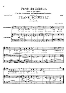 Furcht der Geliebten (An Cidli), D.285: First version by Franz Schubert