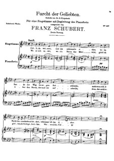 Furcht der Geliebten (An Cidli), D.285: Second version by Franz Schubert