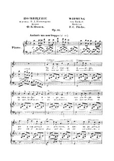 Dedication, Op.33: Dedication by Carl Fuchs