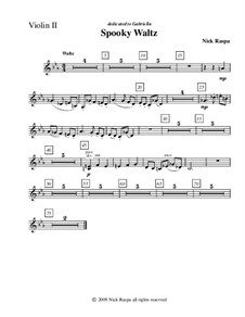 Complete set: Violin 2 part by Nick Raspa