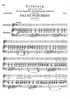 Erlkönig (Forest King), D.328 Op.1: For voice and piano - second version by Franz Schubert