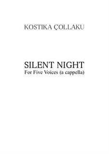Piano-vocal score: For five voices (a cappella) by Franz Xaver Gruber