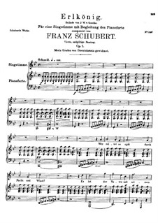 Erlkönig (Forest King), D.328 Op.1: For voice and piano - fourth version by Franz Schubert