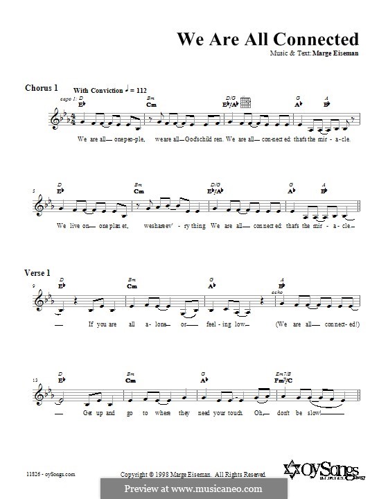 We Are All Connected by M. Eiseman - sheet music on MusicaNeo