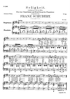 Seligkeit (Bliss), D.433: E Major by Franz Schubert