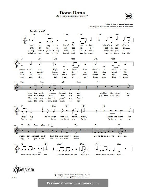 dona dona lyrics dona dona lyrics