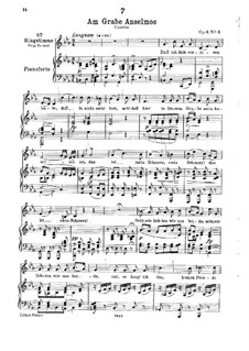 Am Grabe Anselmos (At Anselmo's Grave), D.504 Op.6 No.3: For low voice and piano by Franz Schubert