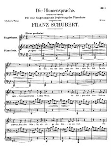 Die Blumensprache (The Language of Flowers), D.519: B flat Major by Franz Schubert