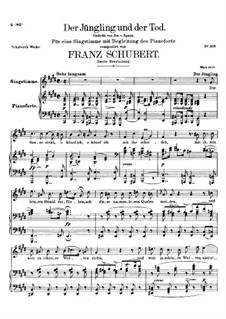 Der Jüngling und der Tod (The Youth and Death), D.545: Second version by Franz Schubert