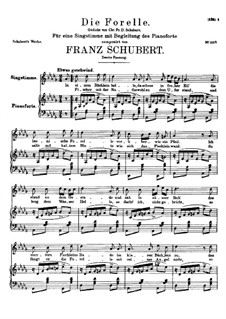 Die Forelle (The Trout), D.550 Op.32: Second version by Franz Schubert