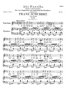 Die Forelle (The Trout), D.550 Op.32: Fourth version by Franz Schubert