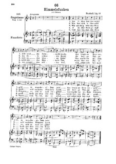 Himmelsfunken (Intimations of Heaven), D.651: For low voice and piano by Franz Schubert