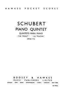 Quintet for Strings and Piano 'The Trout', D.667 Op.114: Full score by Franz Schubert
