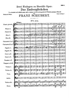 Aria and Duet to Opera 'La Clochette' by Hérold, D.723: No.1 Aria by Franz Schubert