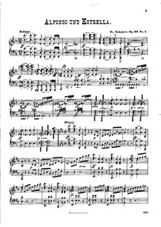 Alfonso and Estrella, D.732: Overture, for piano by Franz Schubert