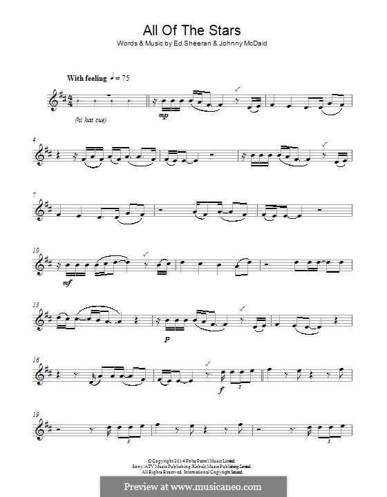 All of the Stars: For clarinet by Ed Sheeran, John McDaid