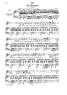 Der Einsame (The Solitary), D.800 Op.41: Piano-vocal score by Franz Schubert