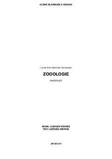 Zooologie, JW 051214: Partitur by Juergen Wehrse