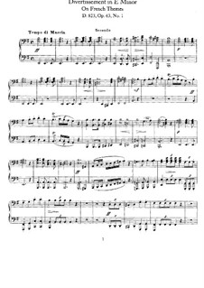 Divertissement on French Themes, D.823: No.1 Tempo di marcia, Op.63 by Franz Schubert