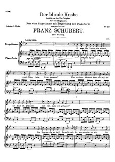 Der blinde Knabe (The Blind Boy), D.833 Op.101 No.2: First version by Franz Schubert